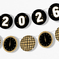 Hello New Year Garland Banner - 15 Pc