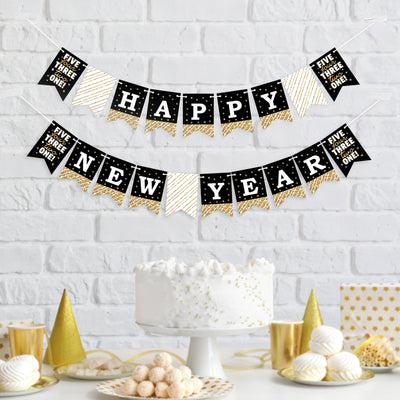Hello New Year - NYE Party Mini Pennant Banner - Happy New Year