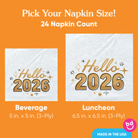 Napkins - Hello New Year - 24 Ct