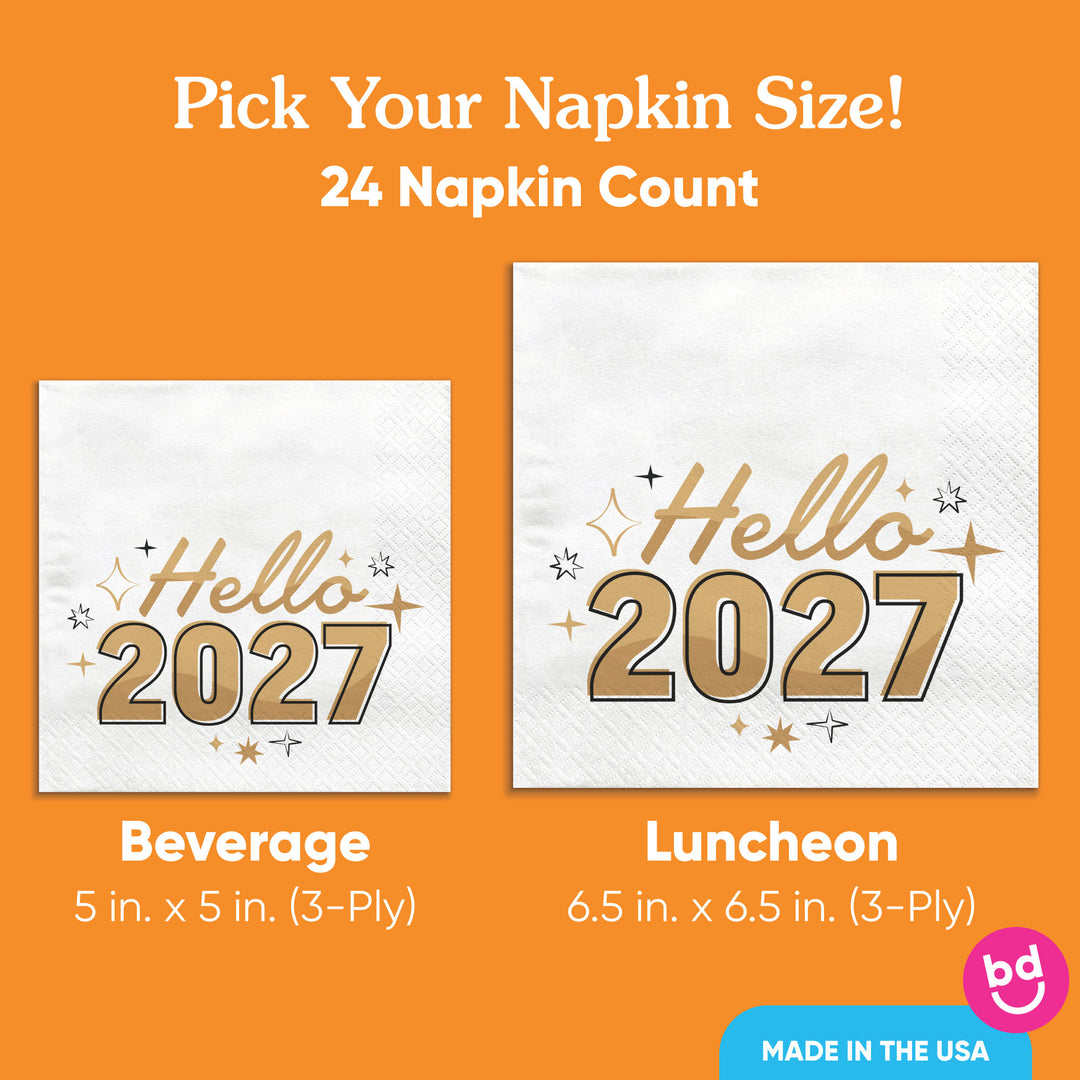 Napkins - Hello New Year - 24 Ct