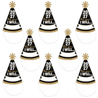 Hello New Year Cone Hats - 8 Ct