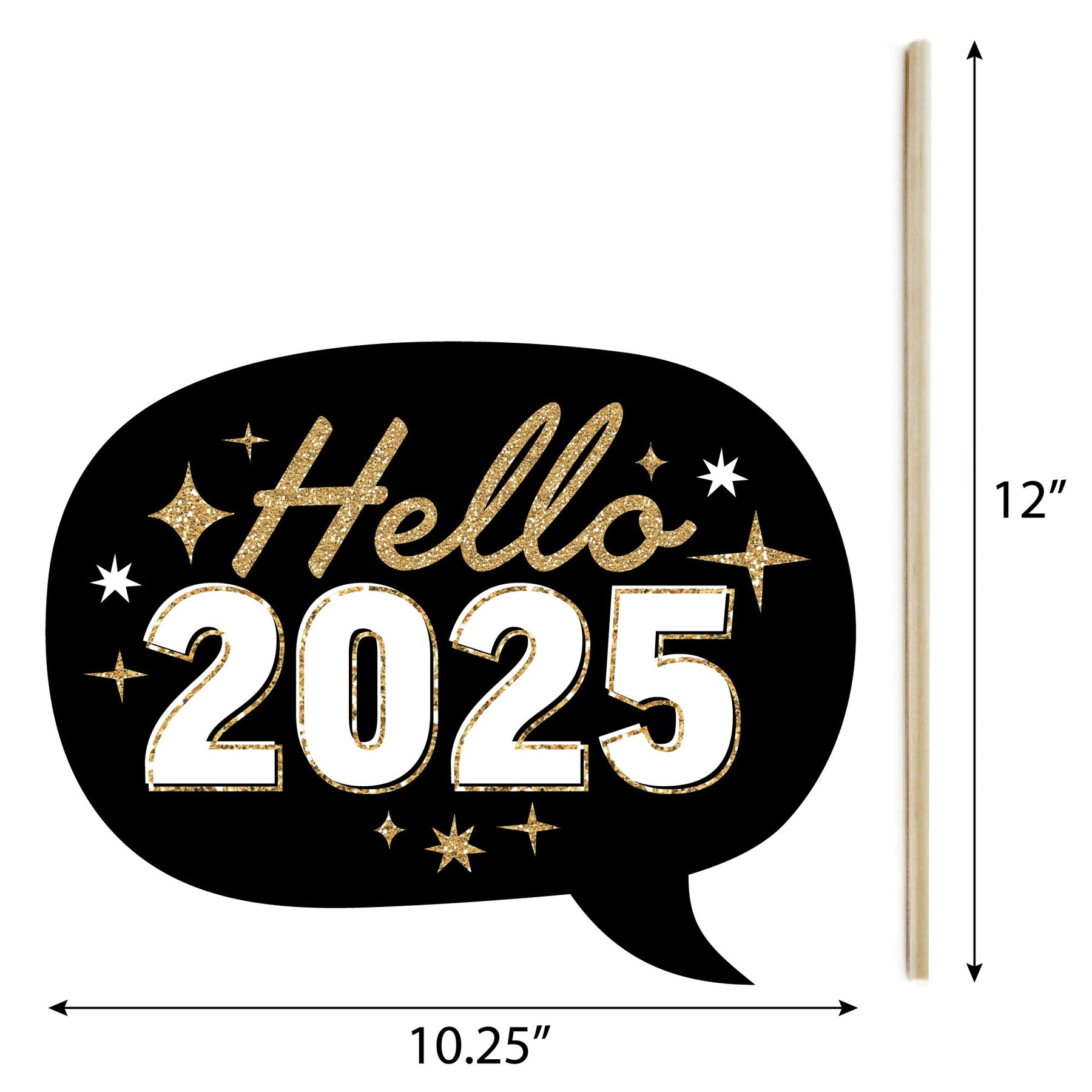 Hello New Year - 2025 NYE Party Photo Booth Props Kit - 20 Count | BigDotOfHappiness.com – Big Dot of Happiness LLC hello-new-year-2025-nye-party-photo-booth-props-kit-20-count-bigdotofhappiness-com-big-dot-of-happiness-llc