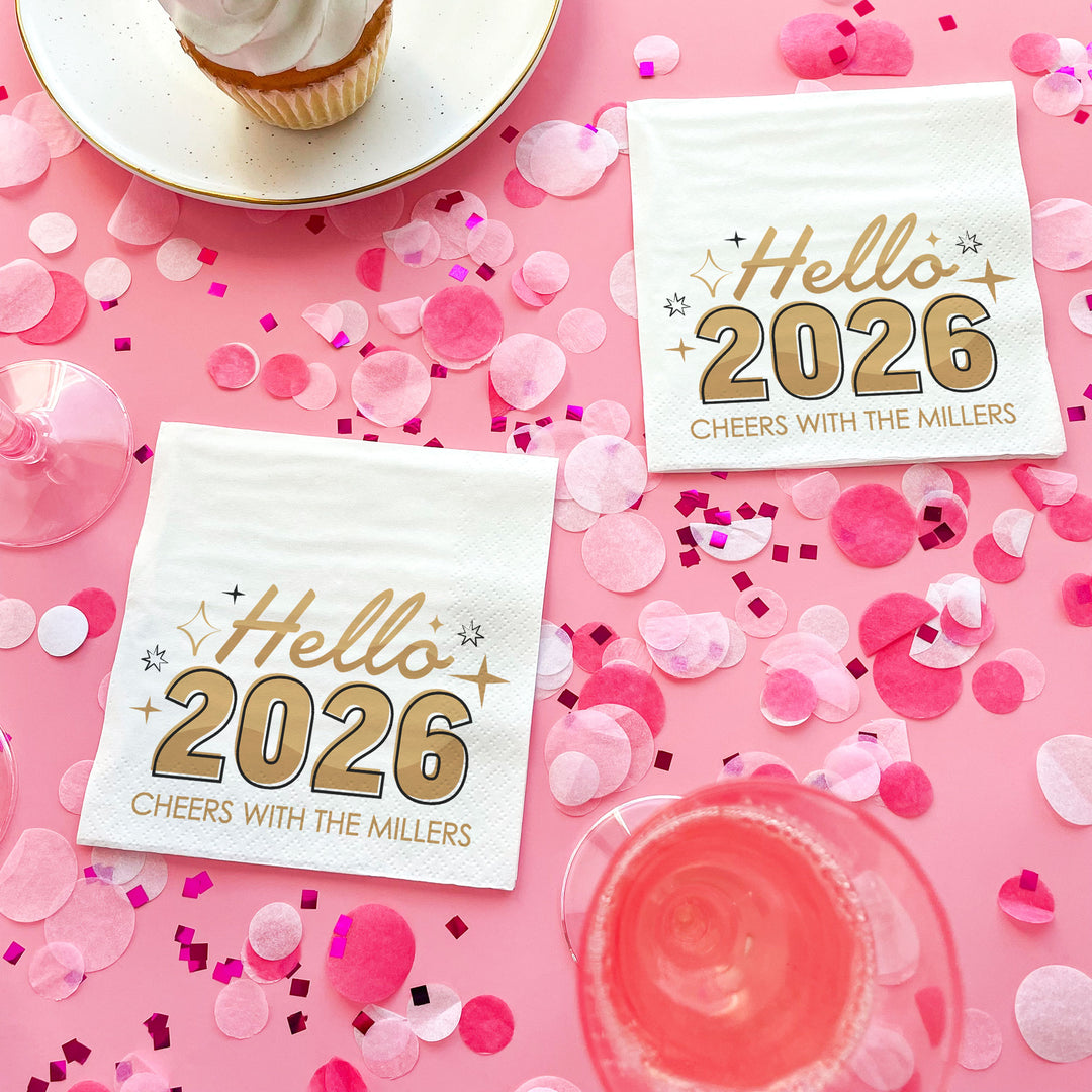 Custom Text - Hello New Year Napkins