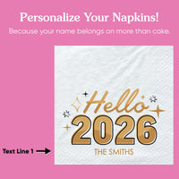 Custom Text - Hello New Year Napkins