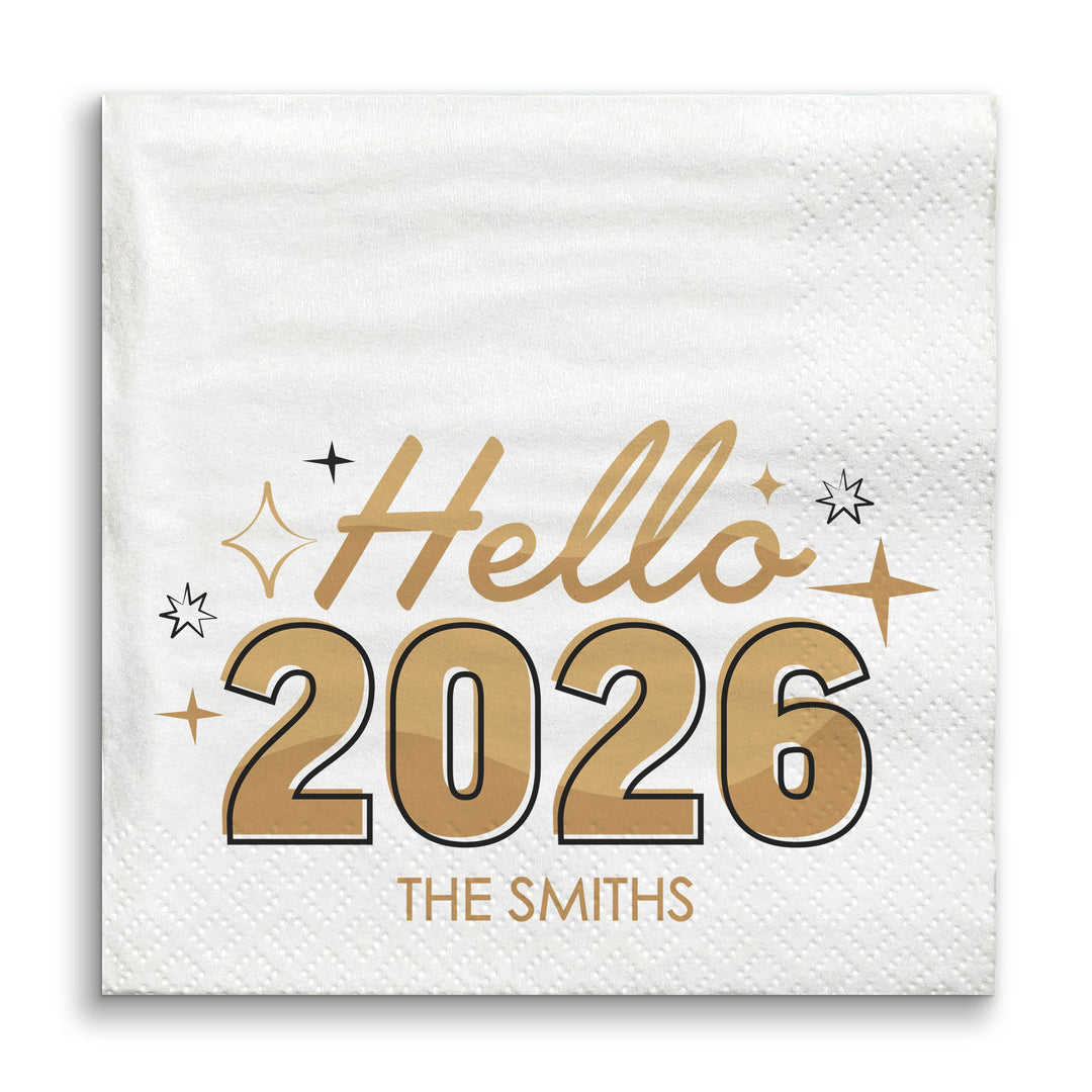 Custom Text - Hello New Year Napkins