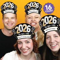 Hello New Year’s Eve Resolution Party Headbands - 16 Ct