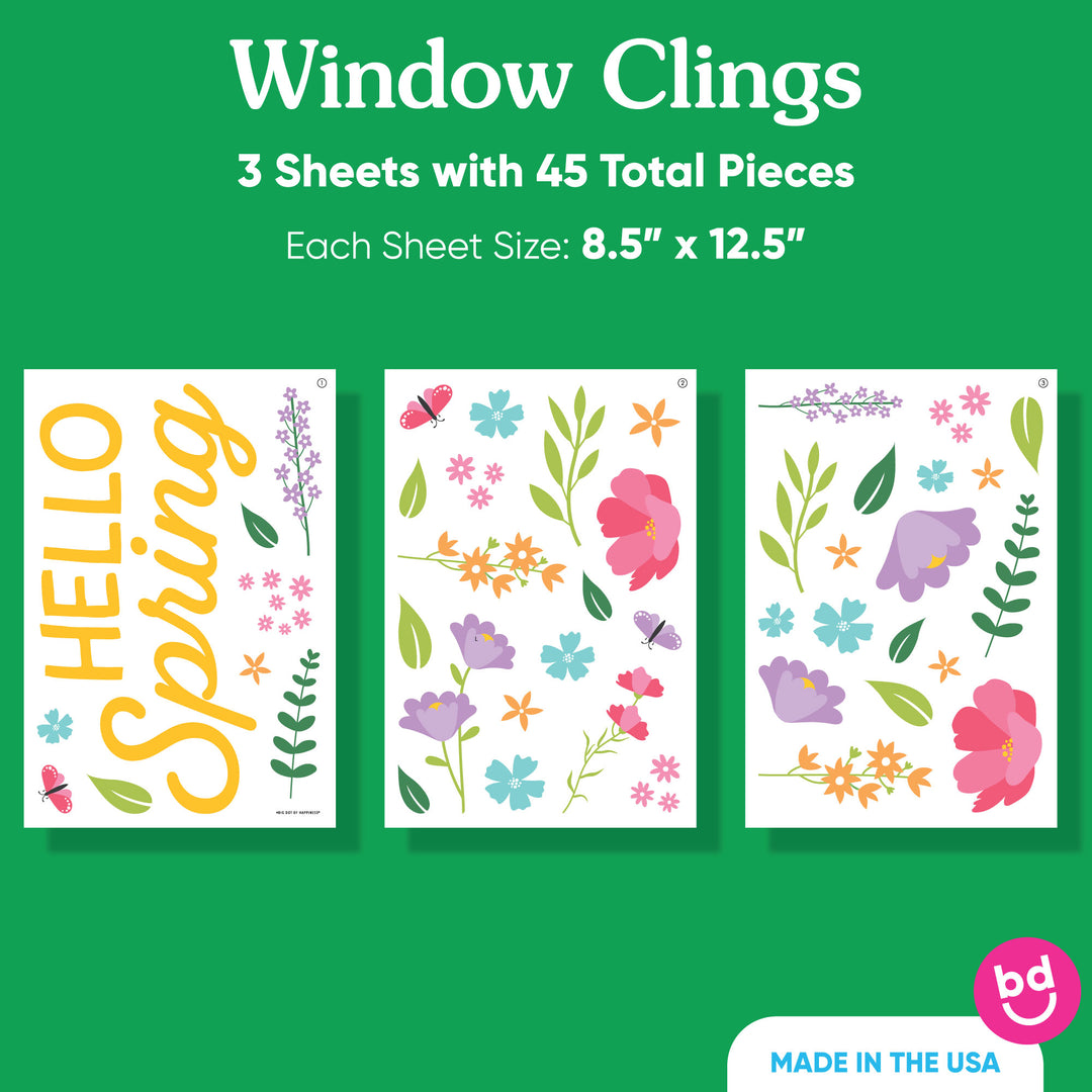 Hello Spring Window Clings