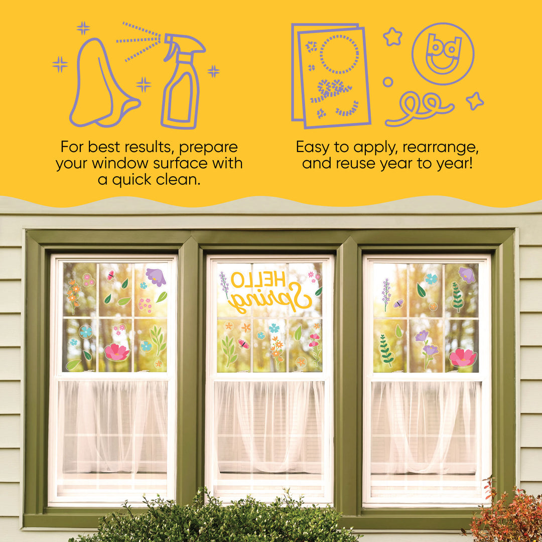 Hello Spring Window Clings