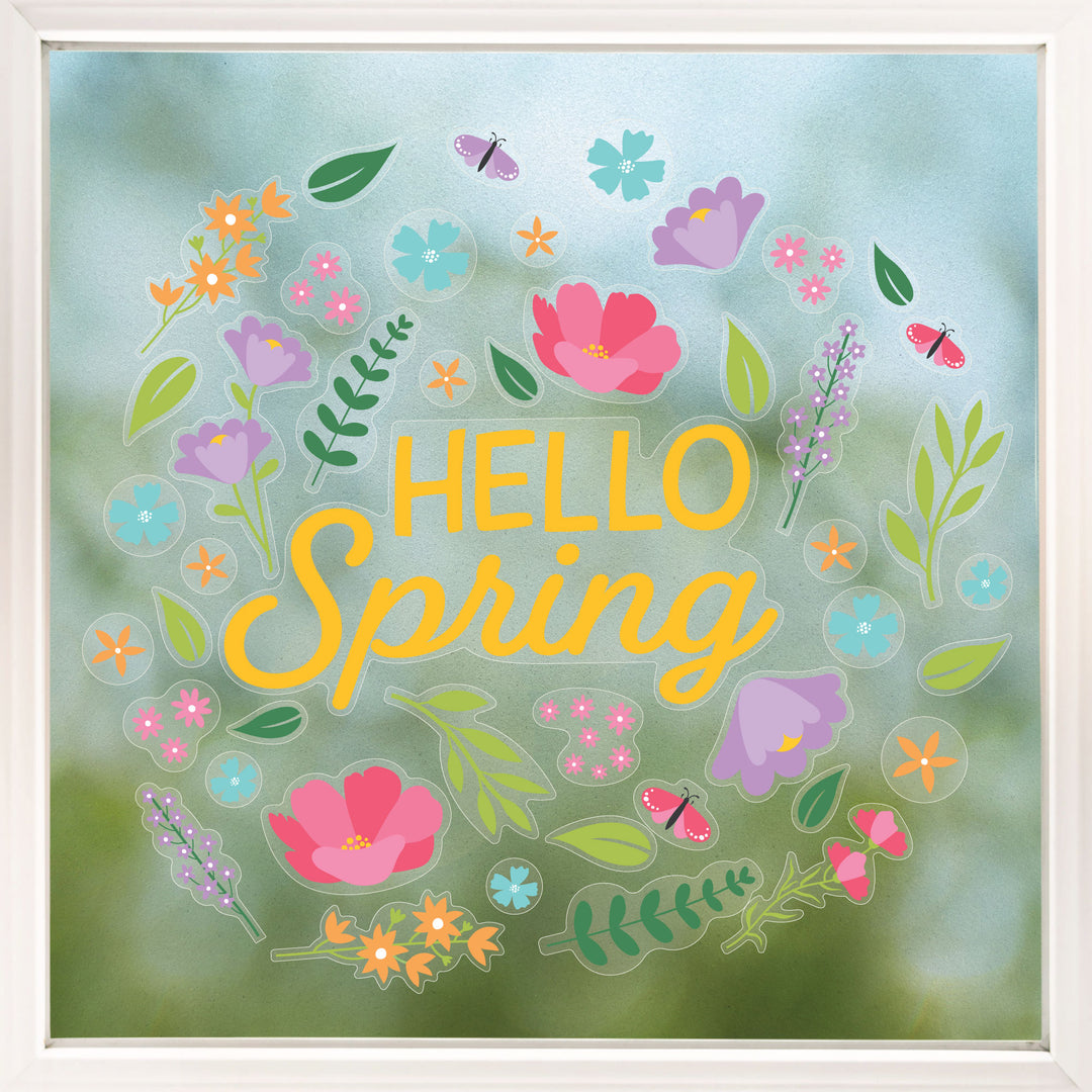 Hello Spring Window Clings