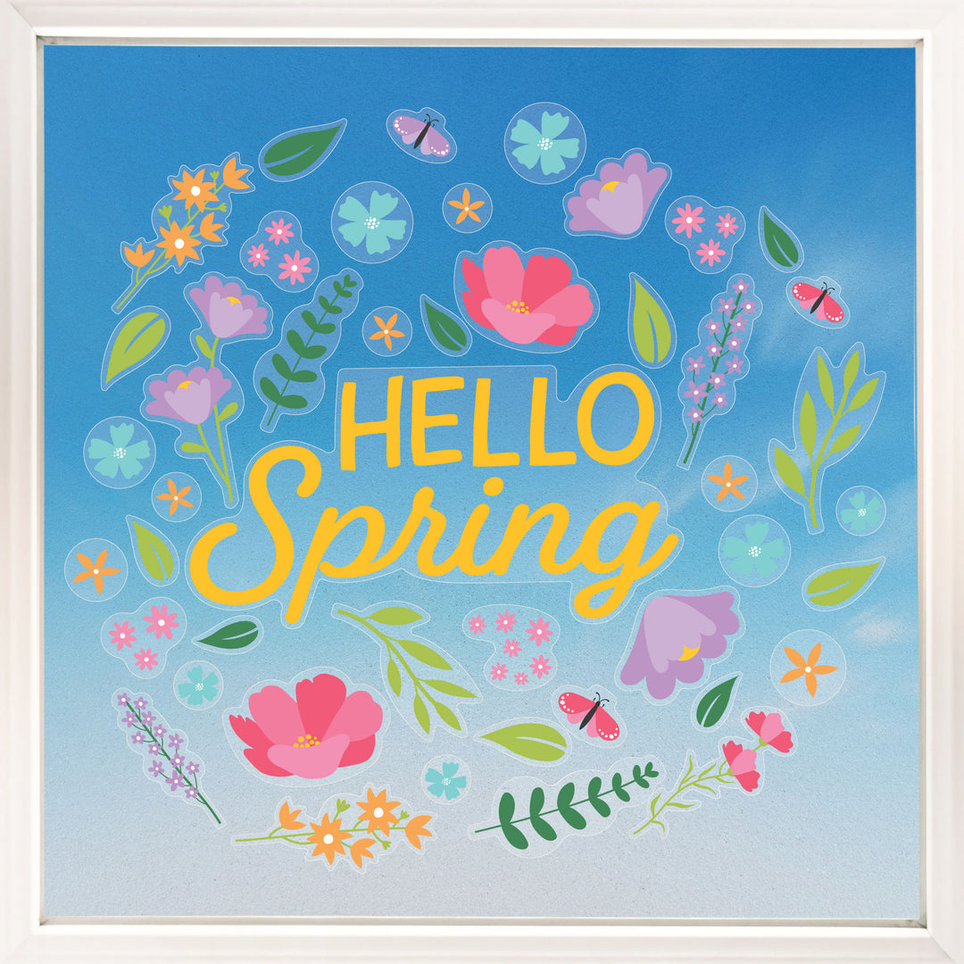 Hello Spring Window Clings