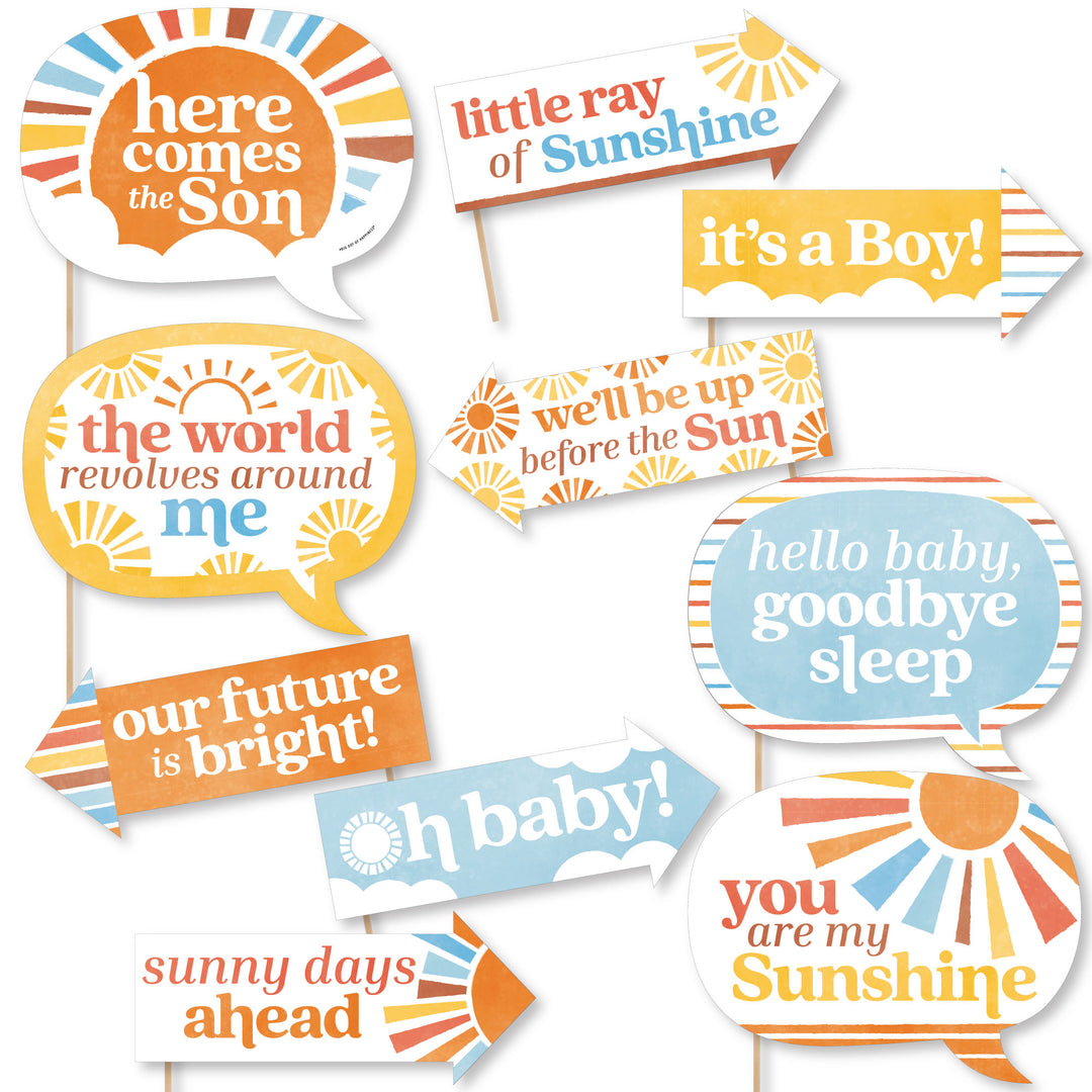 Here Comes The Son Funny Photo Props - 10 Ct