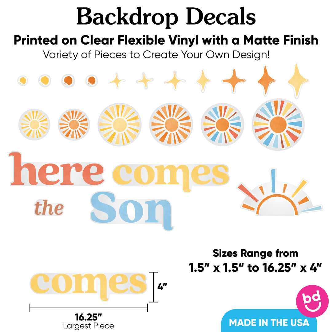 Here Comes The Son Backdrop Decals