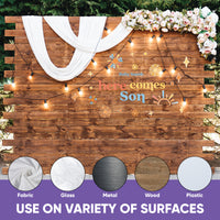 Custom Text Here Comes The Son Backdrop Decals