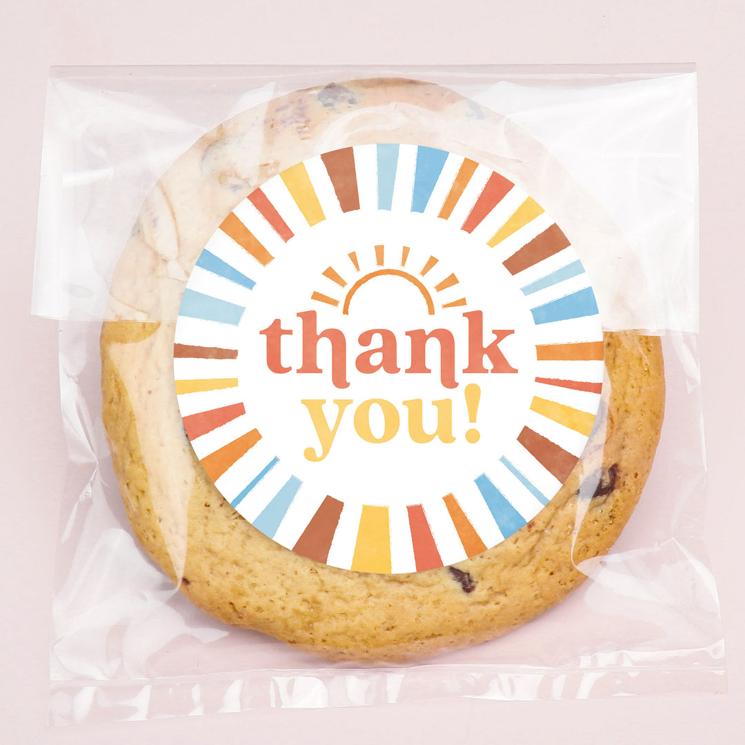 Here Comes the Son Stickers & Clear Cookie Bags - 25 Ct