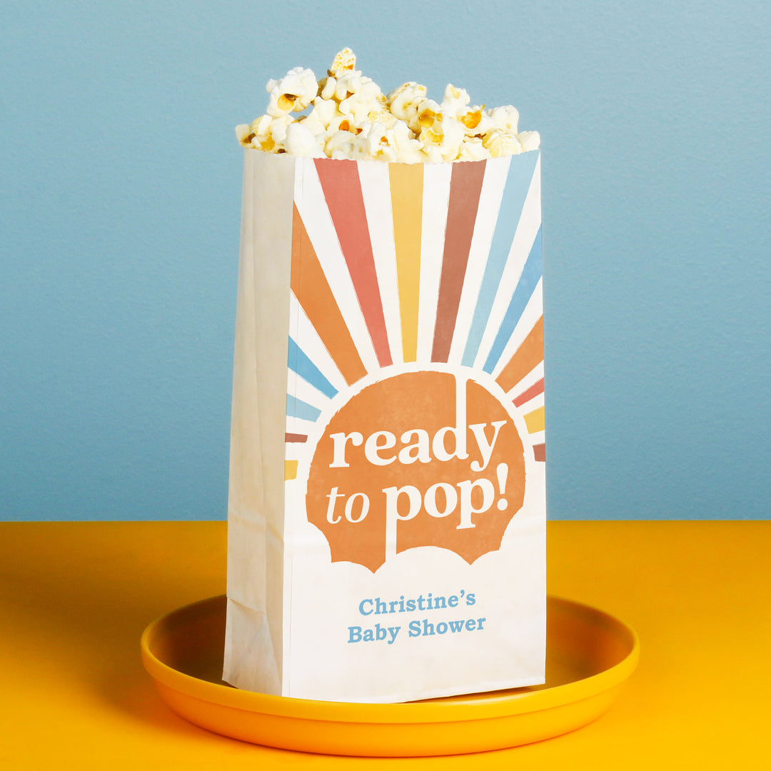 Custom Text Popcorn Bags - Here Comes the Son