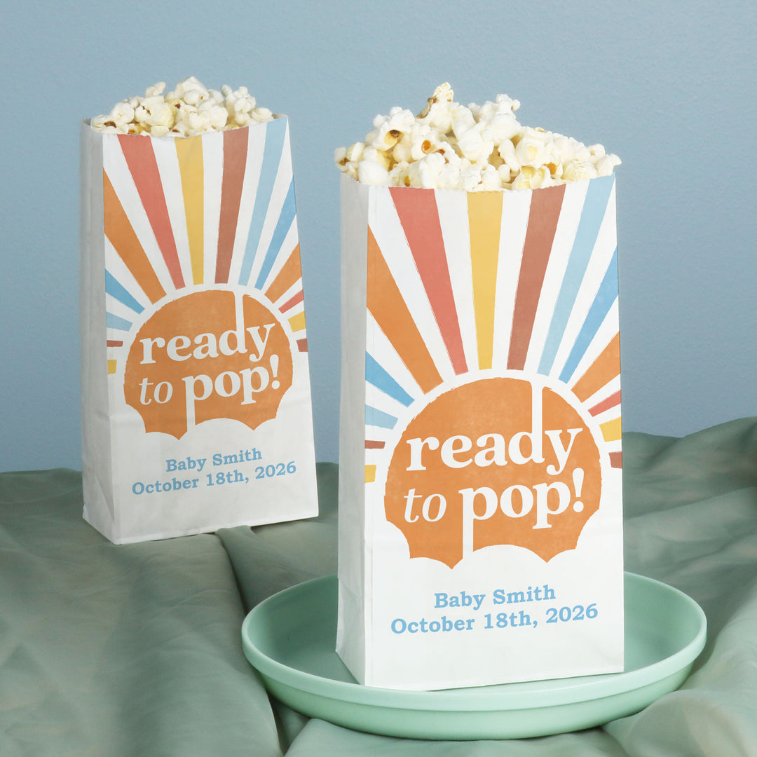Custom Text Popcorn Bags - Here Comes the Son