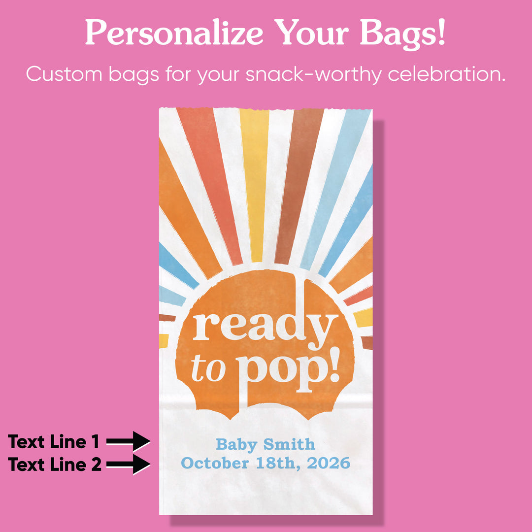 Custom Text Popcorn Bags - Here Comes the Son