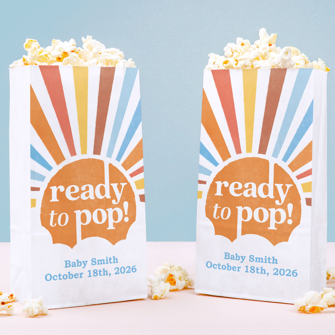 Custom Text Popcorn Bags - Here Comes the Son