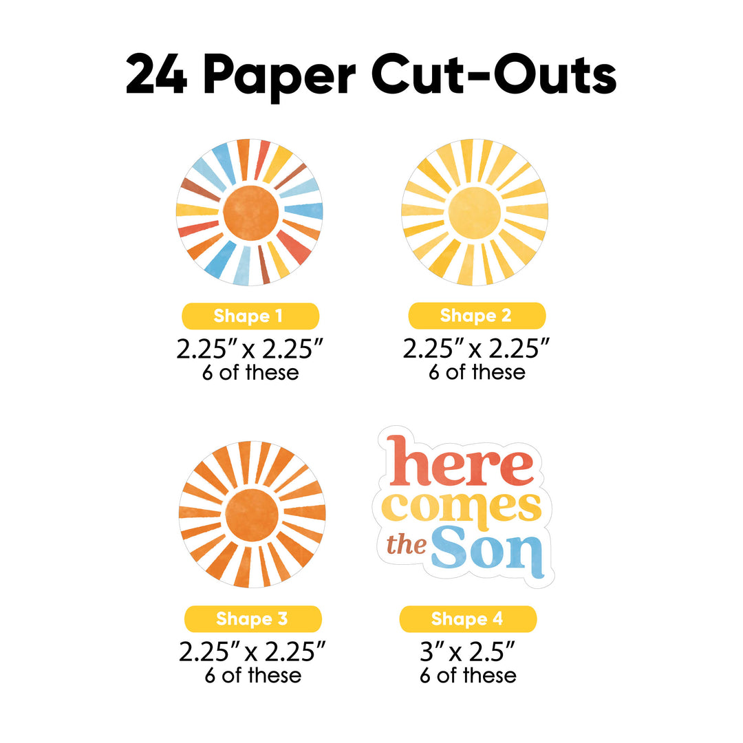 Here Comes The Son Cut-Outs - 24 Ct