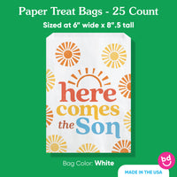 Paper Treat Bags - Here Comes The Son - 25 Ct