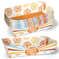 Here Comes The Son Paper Food Trays - 12 Ct