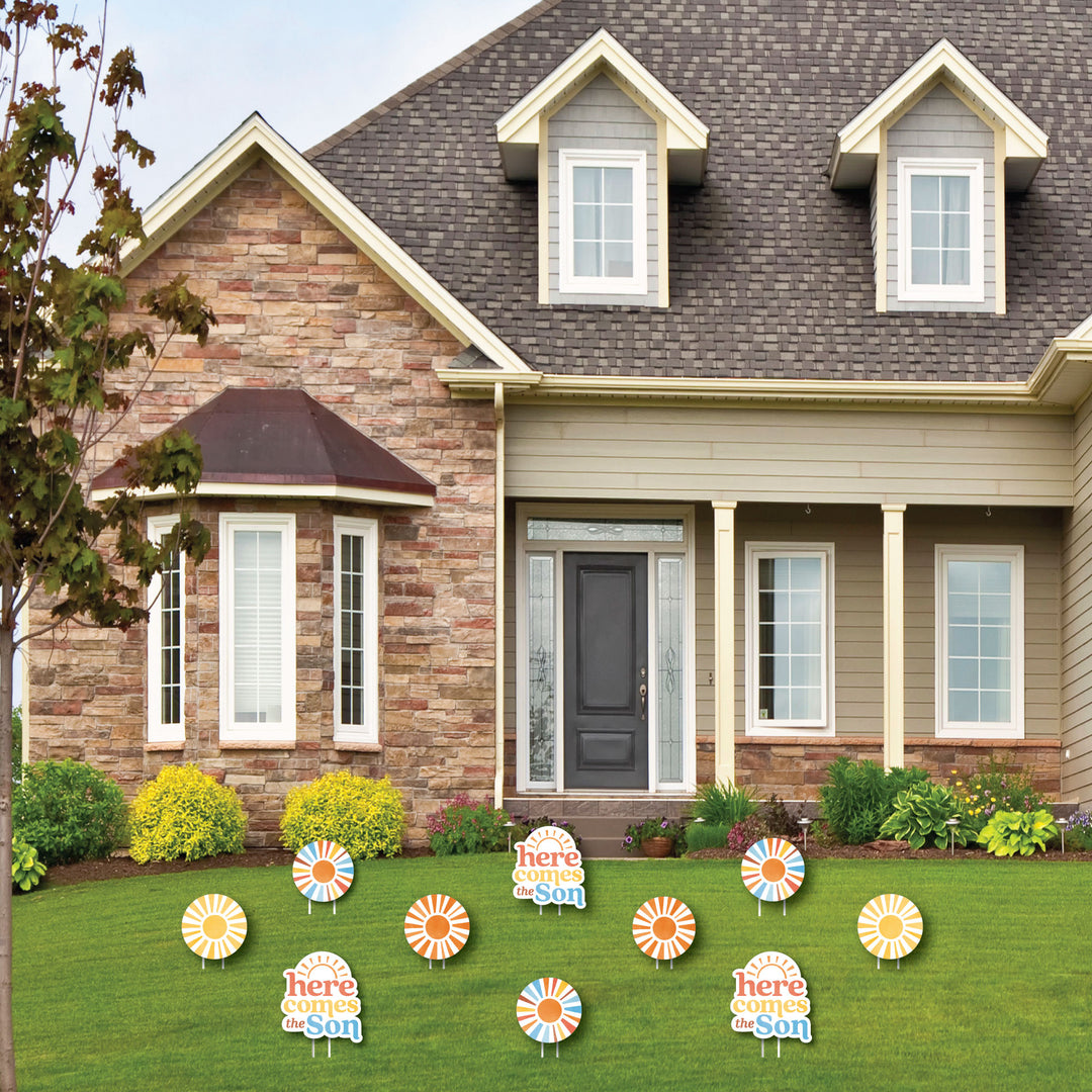 Here Comes The Son Yard Signs - 10 Ct