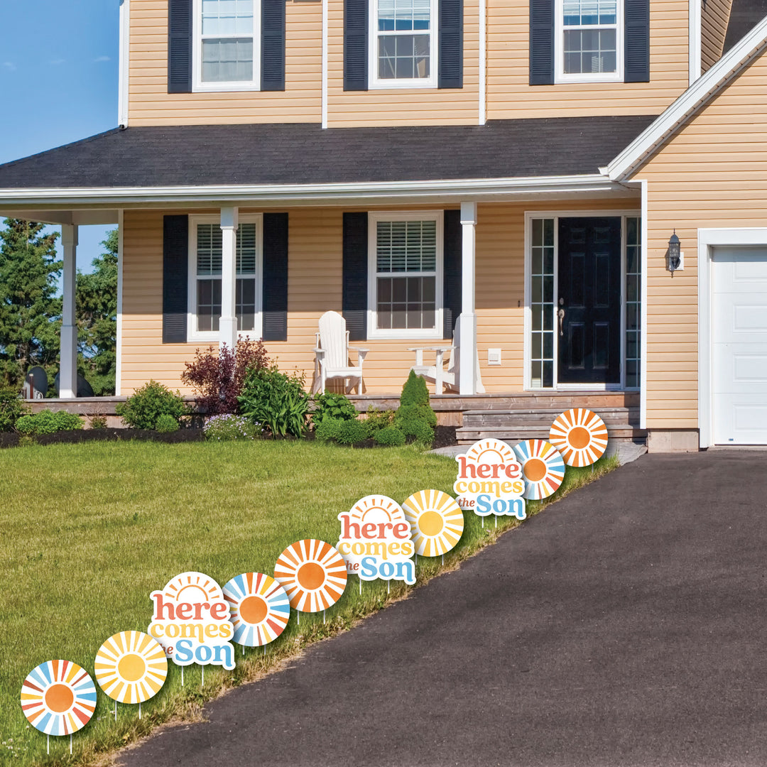Here Comes The Son Yard Signs - 10 Ct