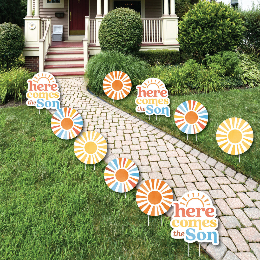 Here Comes The Son Yard Signs - 10 Ct