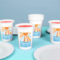 Custom Text Party Cups - Here Comes the Son - 16 Ct