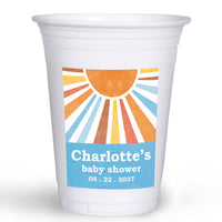 Custom Text Party Cups - Here Comes the Son - 16 Ct
