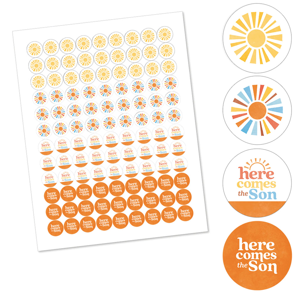 Here Comes The Son Candy Stickers - 1 Sheet of 108