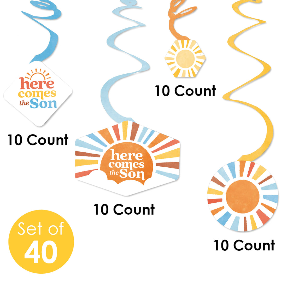 Here Comes The Son Hanging Swirls - 40 Ct