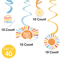 Here Comes The Son Hanging Swirls - 40 Ct