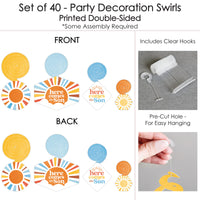 Here Comes The Son Hanging Swirls - 40 Ct