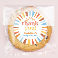 Custom Text Stickers & Clear Cookie Bags - Here Comes The Son