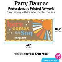 Baby shower kraft banner 48x22.5 inches with 8 poster mounts