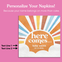 Custom Text - Here Comes The Son Napkins - 50 Ct