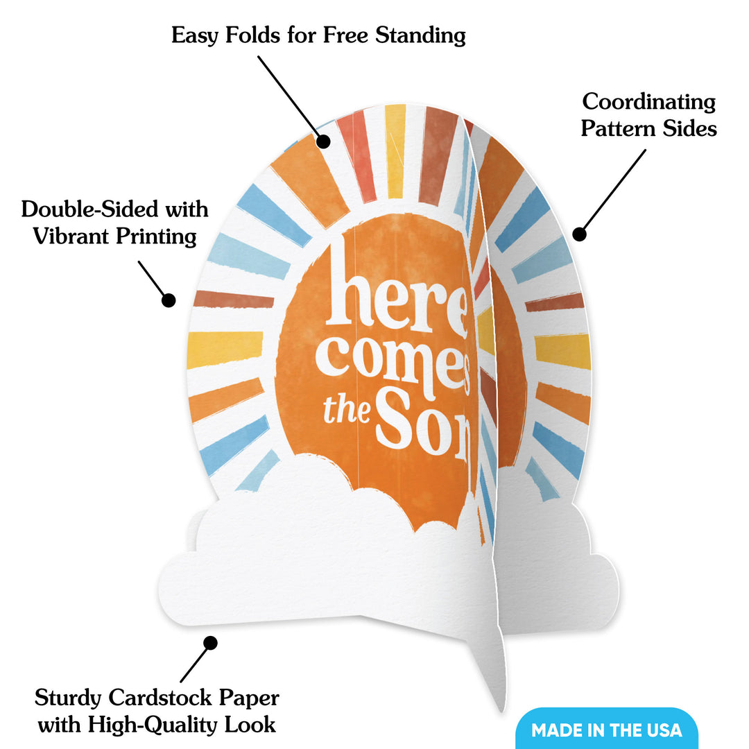 Here Comes The Son 3D Centerpieces - 8 Ct