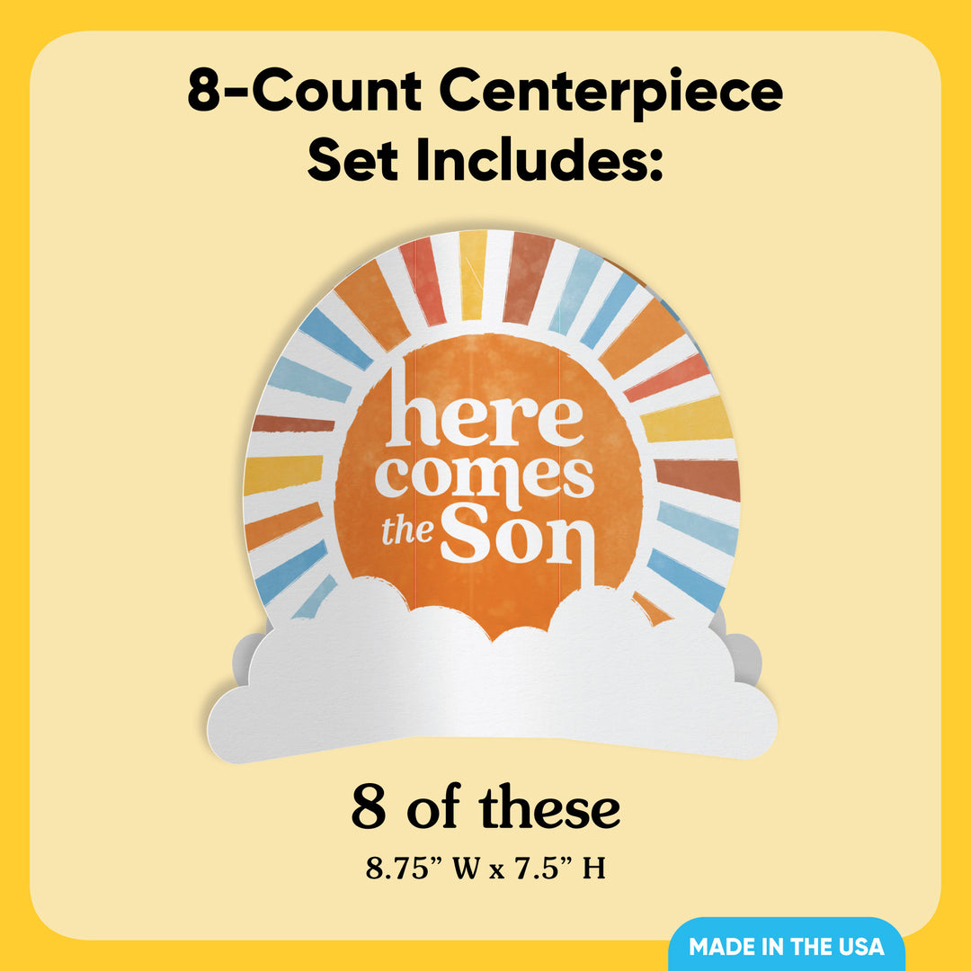 Here Comes The Son 3D Centerpieces - 8 Ct