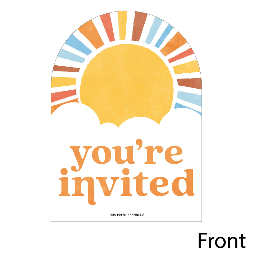 Here Comes The Son Shaped Fill-In Invitations - 12 Ct