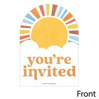 Here Comes The Son Shaped Fill-In Invitations - 12 Ct