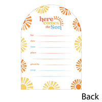 Here Comes The Son Shaped Fill-In Invitations - 12 Ct