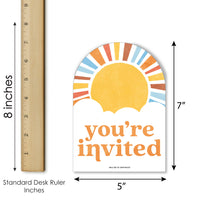 Here Comes The Son Shaped Fill-In Invitations - 12 Ct