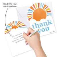 Here Comes The Son  Baby Shower Thank You Cards - 12 Ct