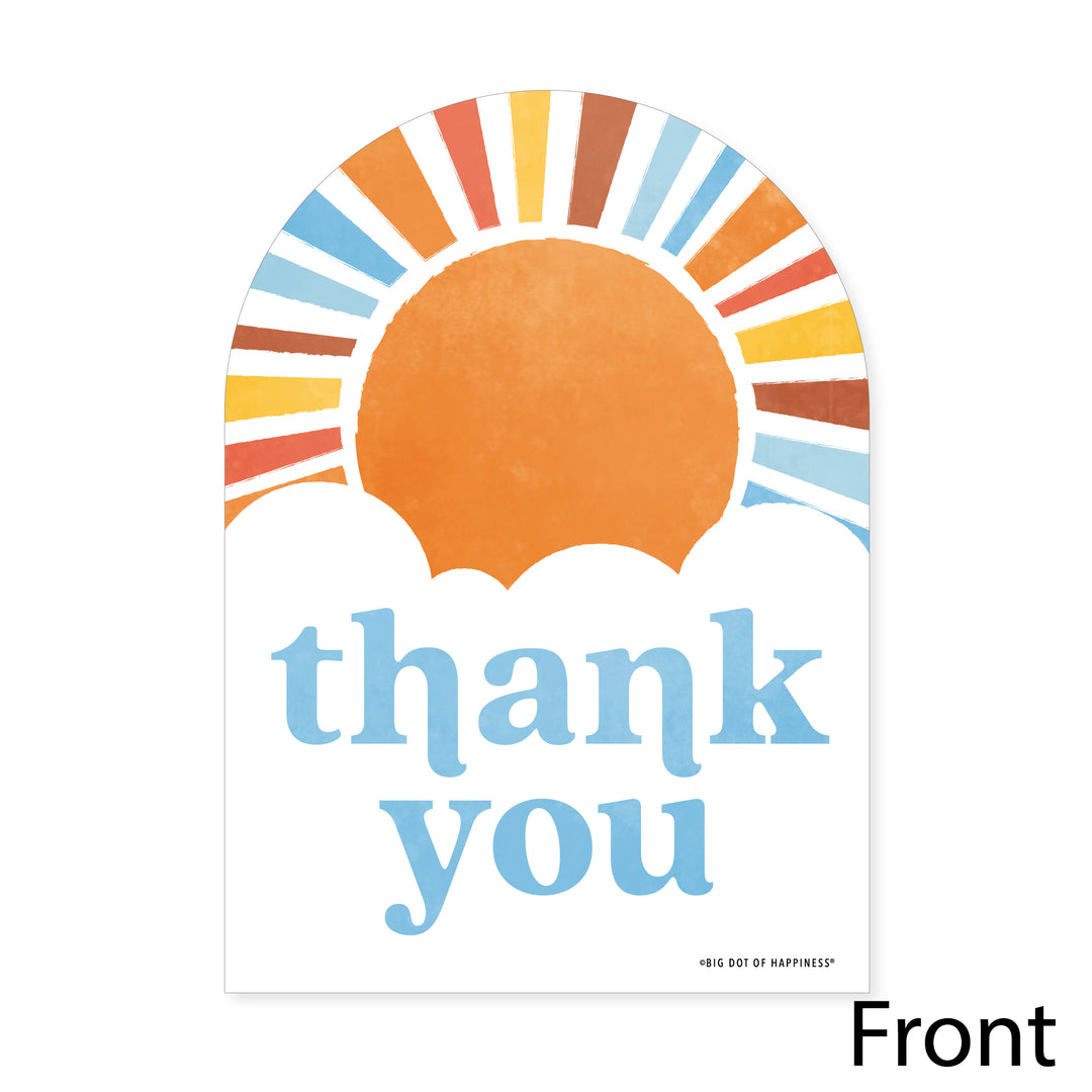 Here Comes The Son  Baby Shower Thank You Cards - 12 Ct
