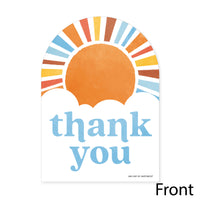 Here Comes The Son  Baby Shower Thank You Cards - 12 Ct