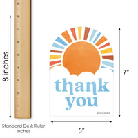Here Comes The Son  Baby Shower Thank You Cards - 12 Ct