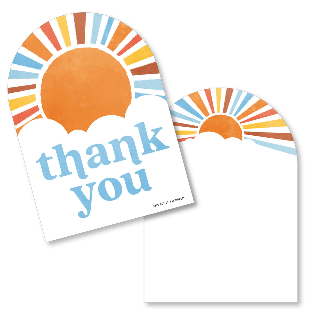 Here Comes The Son  Baby Shower Thank You Cards - 12 Ct