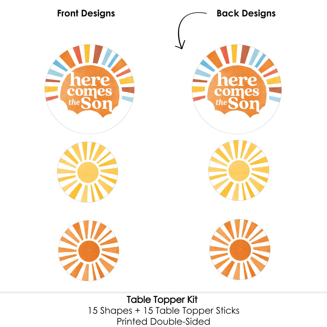 Here Comes The Son Table Toppers - 15 Ct