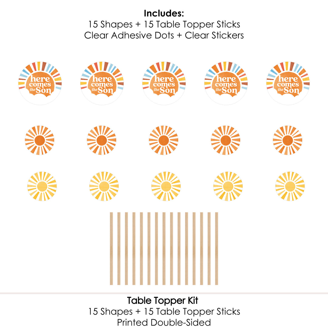 Here Comes The Son Table Toppers - 15 Ct